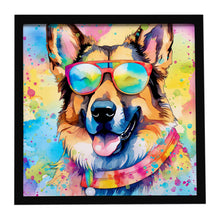 Load image into Gallery viewer, German Shepherd Hippie Dawg Framed Metal Print