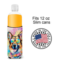 Load image into Gallery viewer, German Shepherd Hippie Dawg Slim Can Huggers – Fun, Functional Drink Coolers for Every Occasion
