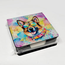 Load image into Gallery viewer, German Shepherd Hippie Dawg PU Leather Note Paper Holder