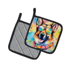 Load image into Gallery viewer, German Shepherd Hippie Dawg Pot Holders - Set of 2 Decorative Kitchen Helpers | Made in the USA