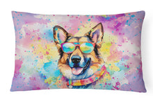Load image into Gallery viewer, German Shepherd Hippie Dawg Fabric Decorative Pillow