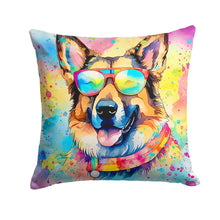 Load image into Gallery viewer, German Shepherd Hippie Dawg Throw Pillow - 14x14 Decorative Pillow – Art for Your Home &amp; Patio