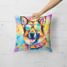 Load image into Gallery viewer, German Shepherd Hippie Dawg Fabric Decorative Pillow