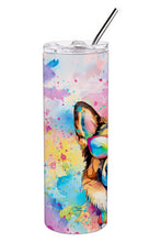 Load image into Gallery viewer, German Shepherd Hippie Dawg Stainless Steel Skinny Tumbler