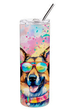 Load image into Gallery viewer, German Shepherd Hippie Dawg Stainless Steel Skinny Tumbler
