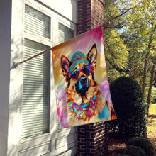 Load image into Gallery viewer, German Shepherd Hippie Dawg House Flag