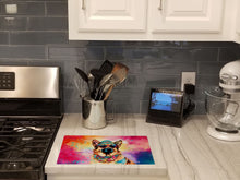 Load image into Gallery viewer, German Shepherd Hippie Dawg Glass Cutting Boards – Durable, Decorative Kitchen Art Large