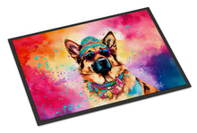Load image into Gallery viewer, German Shepherd Hippie Dawg Doormat - 18X27 Indoor / Outdoor Rug | Made in USA