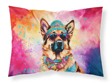 Load image into Gallery viewer, German Shepherd Hippie Dawg Standard Pillowcase – Artistic Decorative Front, White Back