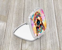 Load image into Gallery viewer, German Shepherd Hippie Dawg Compact Mirror – Stylish Purse Mirror with Artistic Covers