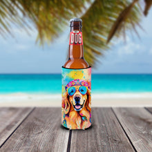 Load image into Gallery viewer, Golden Retriever Hippie Dawg Slim Can Huggers – Fun, Functional Drink Coolers for Every Occasion