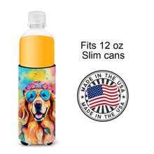 Load image into Gallery viewer, Golden Retriever Hippie Dawg Slim Can Huggers – Fun, Functional Drink Coolers for Every Occasion