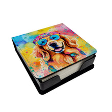 Load image into Gallery viewer, Golden Retriever Hippie Dawg PU Leather Note Paper Holder