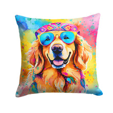 Load image into Gallery viewer, Golden Retriever Hippie Dawg Fabric Decorative Pillow