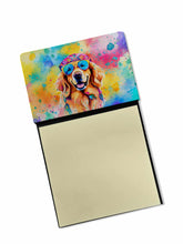 Load image into Gallery viewer, Golden Retriever Hippie Dawg Sticky Note Holder- Refiilable Desk Accessory Note Pad
