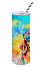 Load image into Gallery viewer, Golden Retriever Hippie Dawg Stainless Steel Skinny Tumbler