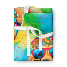 Load image into Gallery viewer, Golden Retriever Hippie Dawg Apron – Artist-Designed Kitchen, BBQ &amp; Craft Apron