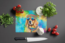 Load image into Gallery viewer, Golden Retriever Hippie Dawg Glass Cutting Boards – Durable, Decorative Kitchen Art Large