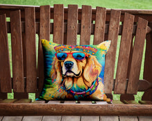 Load image into Gallery viewer, Golden Retriever Hippie Dawg Throw Pillow - 14x14 Decorative Pillow – Art for Your Home &amp; Patio