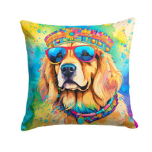 Load image into Gallery viewer, Golden Retriever Hippie Dawg Throw Pillow - 14x14 Decorative Pillow – Art for Your Home &amp; Patio