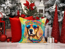 Load image into Gallery viewer, Golden Retriever Hippie Dawg Fabric Decorative Pillow