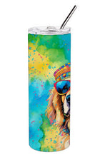 Load image into Gallery viewer, Golden Retriever Hippie Dawg Stainless Steel Skinny Tumbler