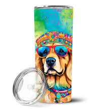Load image into Gallery viewer, Golden Retriever Hippie Dawg Stainless Steel Skinny Tumbler