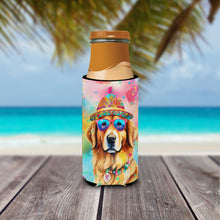 Load image into Gallery viewer, Golden Retriever Hippie Dawg Slim Can Huggers – Fun, Functional Drink Coolers for Every Occasion
