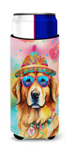 Load image into Gallery viewer, Golden Retriever Hippie Dawg Slim Can Huggers – Fun, Functional Drink Coolers for Every Occasion