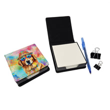 Load image into Gallery viewer, Golden Retriever Hippie Dawg PU Leather Note Paper Holder