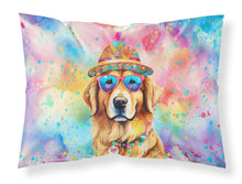 Load image into Gallery viewer, Golden Retriever Hippie Dawg Standard Pillowcase – Artistic Decorative Front, White Back