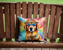 Load image into Gallery viewer, Golden Retriever Hippie Dawg Throw Pillow - 14x14 Decorative Pillow – Art for Your Home &amp; Patio