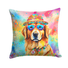Load image into Gallery viewer, Golden Retriever Hippie Dawg Throw Pillow - 14x14 Decorative Pillow – Art for Your Home &amp; Patio