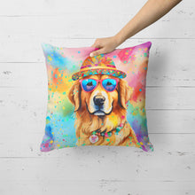 Load image into Gallery viewer, Golden Retriever Hippie Dawg Fabric Decorative Pillow