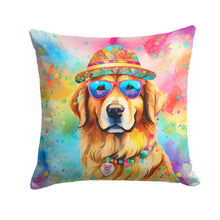 Load image into Gallery viewer, Golden Retriever Hippie Dawg Fabric Decorative Pillow