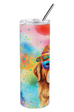 Load image into Gallery viewer, Golden Retriever Hippie Dawg Stainless Steel Skinny Tumbler