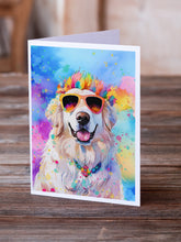 Load image into Gallery viewer, Great Pyrenees Hippie Dawg Greeting Cards - Blank Note Cards – 8-Pack of Artist-Designed Cards with Envelopes