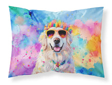 Load image into Gallery viewer, Great Pyrenees Hippie Dawg Standard Pillowcase – Artistic Decorative Front, White Back