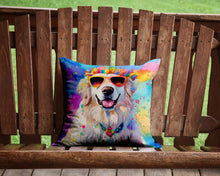 Load image into Gallery viewer, Great Pyrenees Hippie Dawg Throw Pillow - 14x14 Decorative Pillow – Art for Your Home &amp; Patio