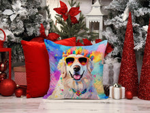 Load image into Gallery viewer, Great Pyrenees Hippie Dawg Fabric Decorative Pillow