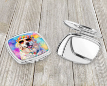 Load image into Gallery viewer, Great Pyrenees Hippie Dawg Compact Mirror – Stylish Purse Mirror with Artistic Covers