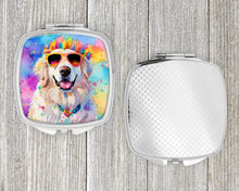 Load image into Gallery viewer, Great Pyrenees Hippie Dawg Compact Mirror – Stylish Purse Mirror with Artistic Covers