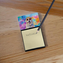 Load image into Gallery viewer, Great Pyrenees Hippie Dawg Sticky Note Holder- Refiilable Desk Accessory Note Pad