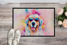 Load image into Gallery viewer, Great Pyrenees Hippie Dawg Doormat - 24x36 Decorative Floor Mat – Indoor/Outdoor Rug with Artistic Flair