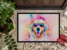 Load image into Gallery viewer, Great Pyrenees Hippie Dawg Doormat - 24x36 Decorative Floor Mat – Indoor/Outdoor Rug with Artistic Flair