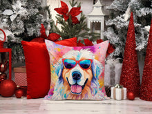Load image into Gallery viewer, Great Pyrenees Hippie Dawg Throw Pillow - 14x14 Decorative Pillow – Art for Your Home &amp; Patio
