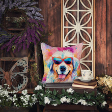 Load image into Gallery viewer, Great Pyrenees Hippie Dawg Throw Pillow - 14x14 Decorative Pillow – Art for Your Home &amp; Patio