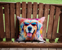 Load image into Gallery viewer, Great Pyrenees Hippie Dawg Throw Pillow - 14x14 Decorative Pillow – Art for Your Home &amp; Patio
