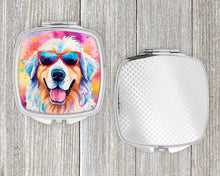 Load image into Gallery viewer, Great Pyrenees Hippie Dawg Compact Mirror – Stylish Purse Mirror with Artistic Covers