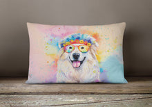 Load image into Gallery viewer, Great Pyrenees Hippie Dawg Fabric Decorative Pillow